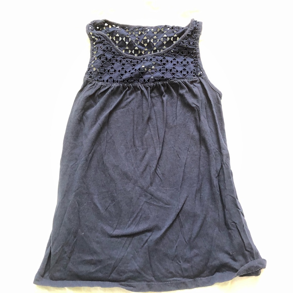 navy tank top with design